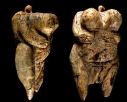 A statue of a female form is found in the caves, besides carved figures of animals like horses, lions, cattle, and mammoths are also discovered A statue of a female form is found in the caves, besides carved figures of animals like horses, lions, cattle, and mammoths are also discovered.